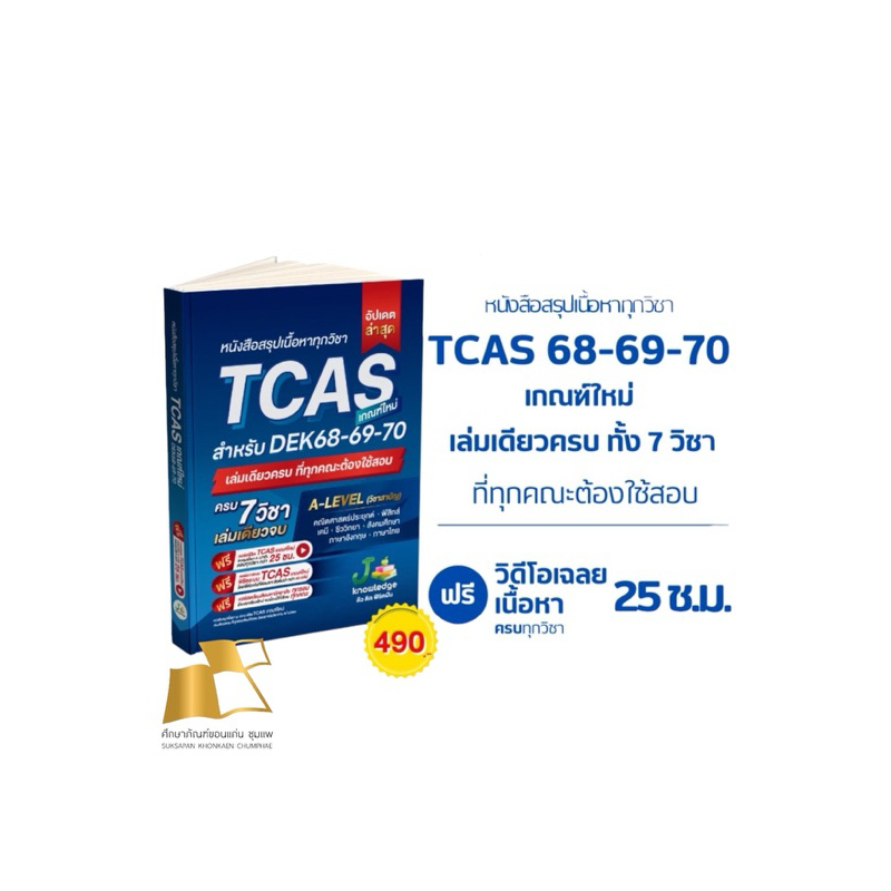 หนังสือสรุปเนื้อหาทุกวิชา TCAS  9786169335948