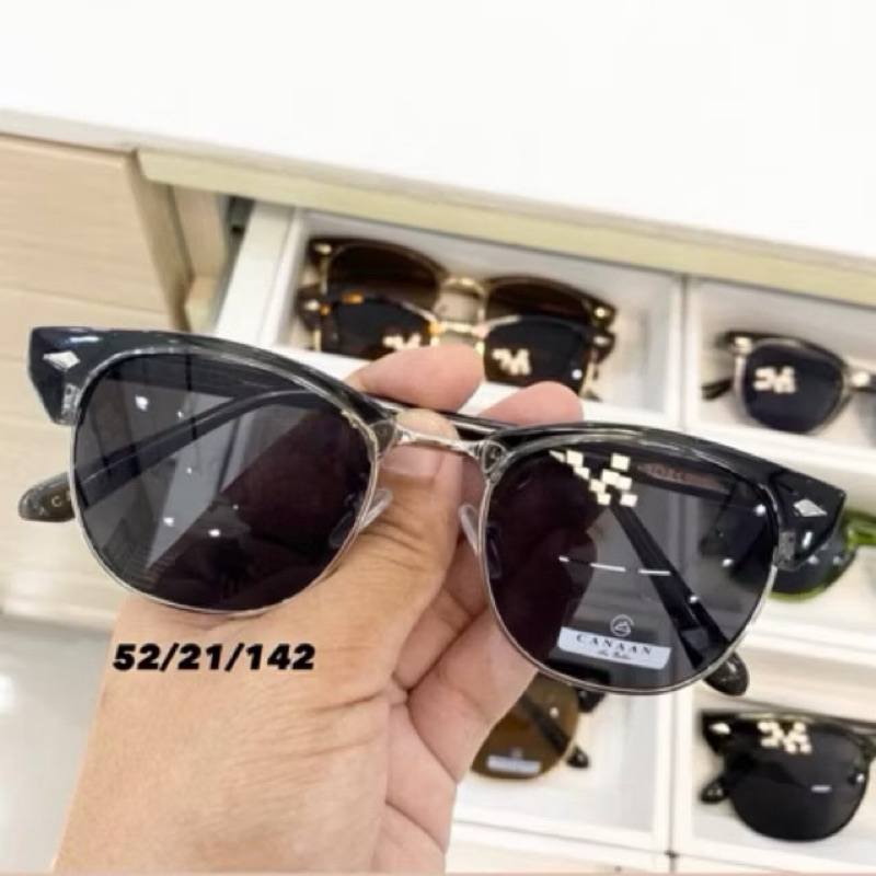 แว่นกันแดด สไตล์วินเทจ สุดฮิต  เเบรนด์ canaan สั่งตรงจากโรงงาน กัน UV400 สามารถนำกรอบเปลี่ยนเลนส์สายตาได้