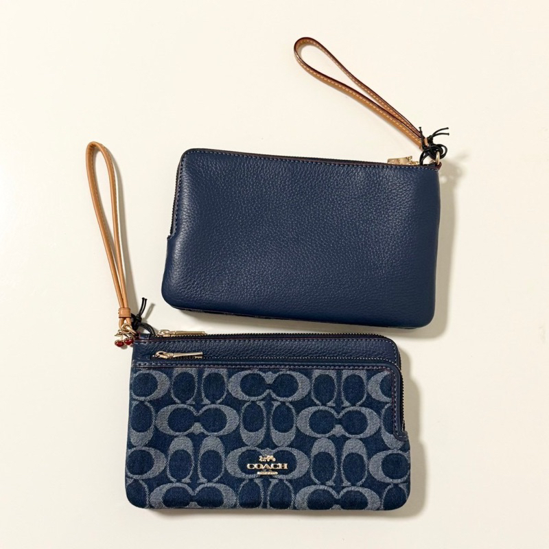พร้อมส่ง✨✨คอลเลคชั่นใหม่ 2024[ผ่อน 0%]COACH  DOUBLE ZIP WALLET #กระเป๋าคล้องมือ#กระเป๋าสตางค์
