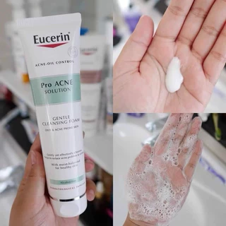 EUCERIN PRO ACNE SOLUTION SOFT CLEANSING FOAM 150G.โฟมล้างหน้ายูเซอริน[exp.03/2028]