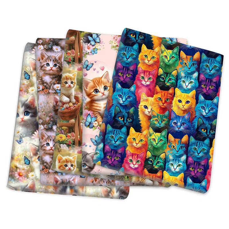 Preorder-ผ้าโพลีผสมคอตตอน พิมพ์ระบบDigital หน้ากว้าง145ซม. Polyester 65%, Cotton 35%