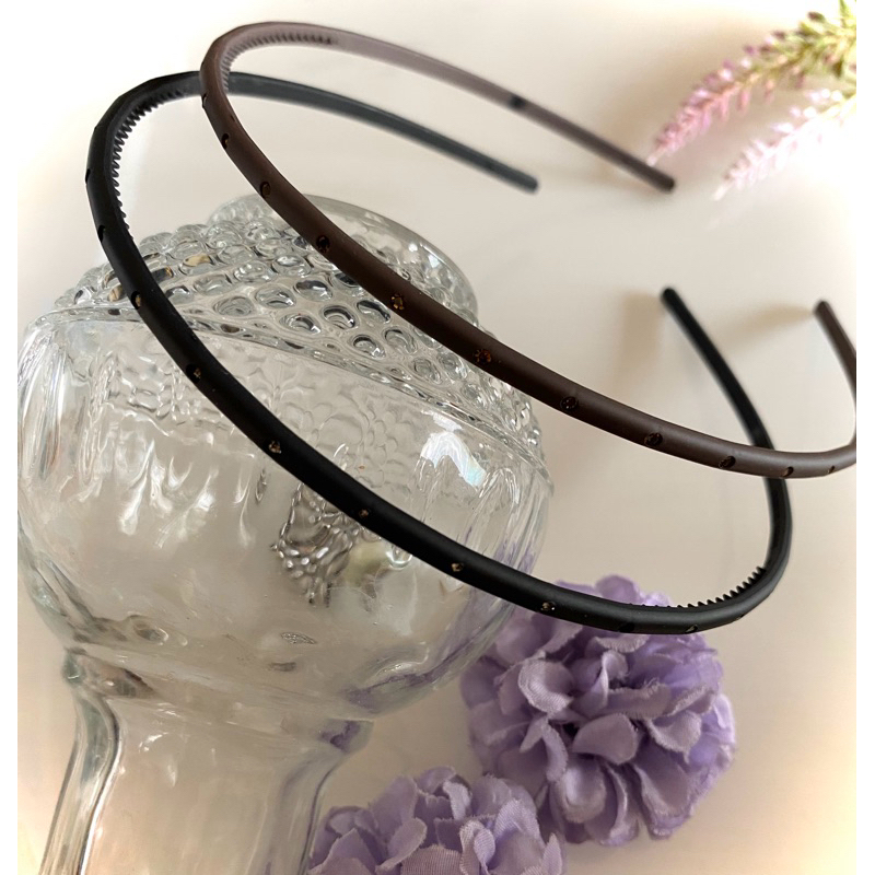 ที่คาดผมเกาหลี🇰🇷รุ่นประดับเพชร 0.4cmไม่บีบขมับ นำเข้าจากเกาหลี ของแท้  รุ่นตรง รุ่นคลื่น เรียบ หรู ดูดี   Made in Korea