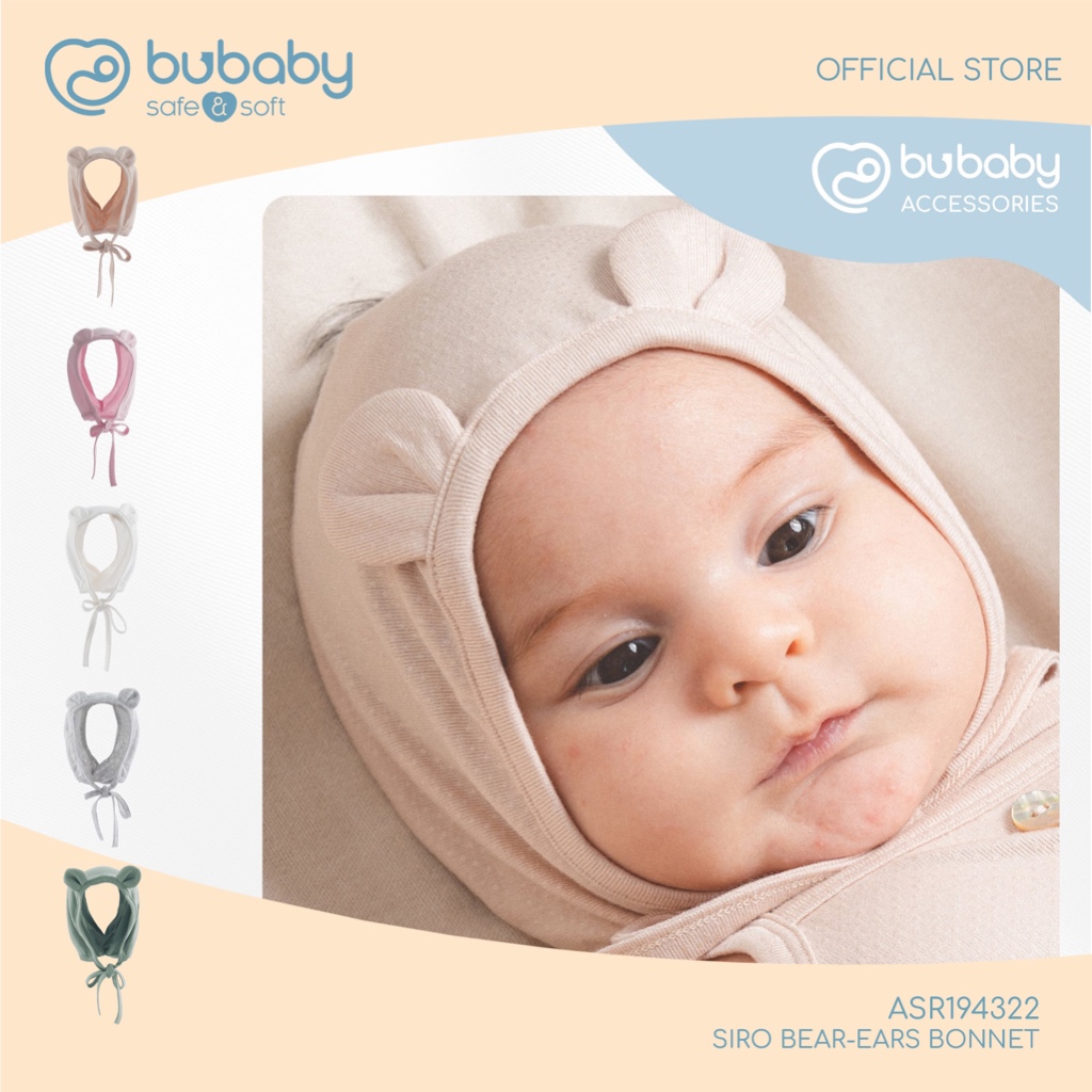 Bubaby หมวกมีหูหมีซิโระ / Siro Bear-ears Bonnet