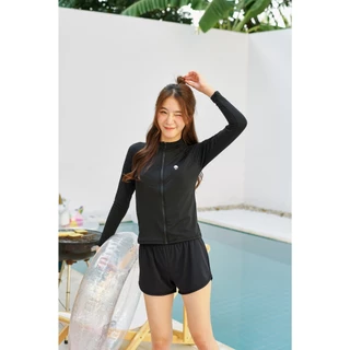 ☀️APPEAL🌊 เสื้อว่ายน้ำแรชการ์ดกันยูวีรุ่นใหม่ มีซิปแขนยาว มีฟองน้ำและซับใน P080