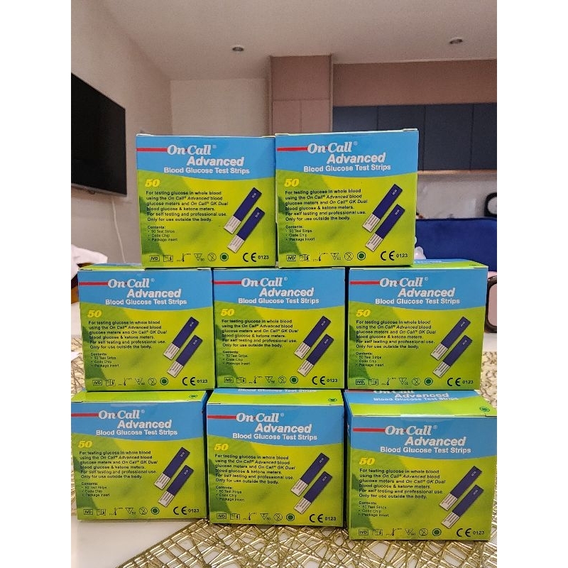 แถบตรวจ DTX ยี่ห้อ on call แถบตรวจน้ำตาลในเลือด  ล็อต 06/2026