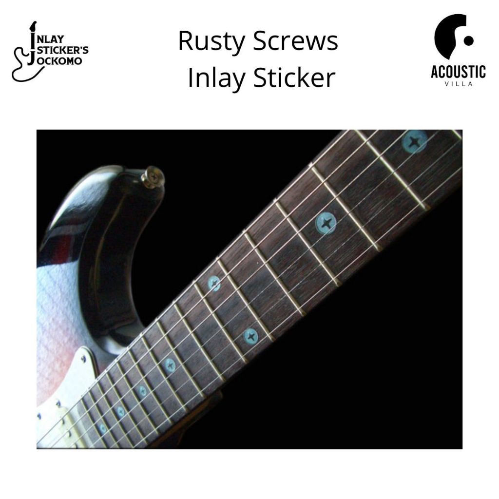 Rusty Screws Inlay Sticker for Guitar and Bass