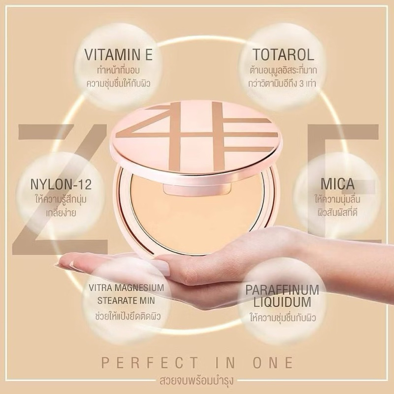 แป้ง ZHE Foundation Powder  15 กรัม แบรนด์ Zhe Cosmetics(ชี คอสเมติกส์) - รูปที่ 3