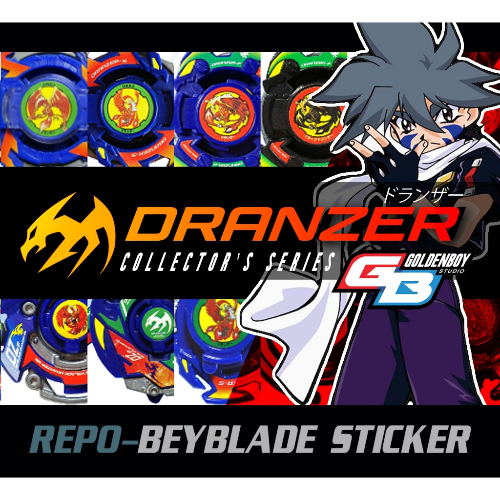 Beyblade  สติ๊กเกอร์ตกแต่งเบย์เบลดภาคมังกรฟ้า - ชุดหงส์แดง Dranzer Series ราคาถูก Shopee Lazada