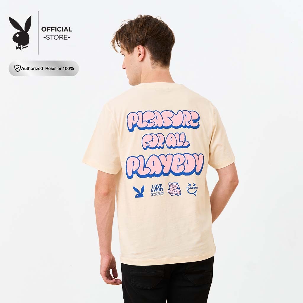 PLAYBOY เสื้อยืดคอกลมแขนสั้น รุ่น P1MT259TB075CR