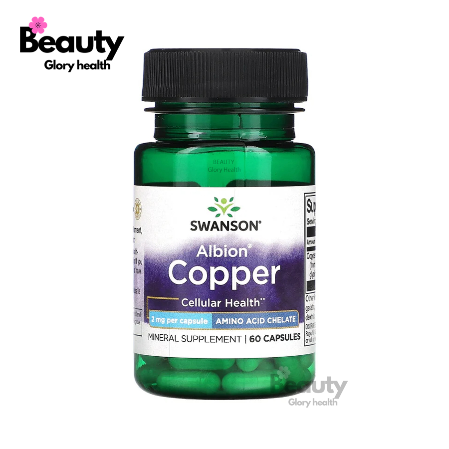 Swanson, Albion Copper, 2 mg, 60 Capsules