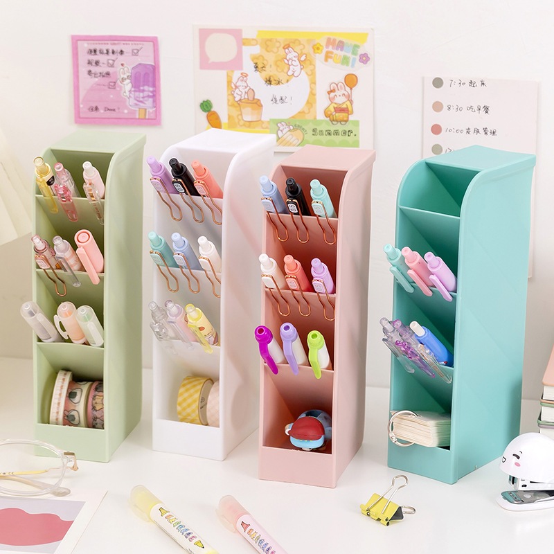 กล่องใส่ปากกา คอนโดปากกา กล่องเก็บเครื่องเขียน ชั้นวางปากกา/วางได้ทั้งแนวตั้งและแนวนอน