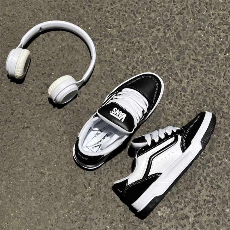 🔥ของแท้100%🔥 Vans Hylane ShoeBLACK/WHITE/GUM รองเท้าผ้าใบ ไฮเลน ชาย หญิง 👟น้ำหนักเบา​  ใส่สบาย