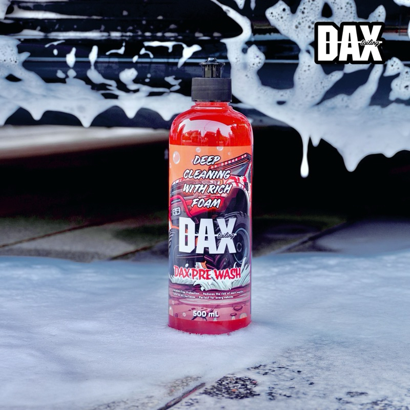🔥3 ชิ้นแถมขนาดทดลอง🔥 โฟมสลายคราบก่อนล้างรถ DAX PRE WASH โฟมเข้มข้น ช่วยสลายคราบฝังแน่น เช่น คราบน้ำมัน ดิน และฝุ่น