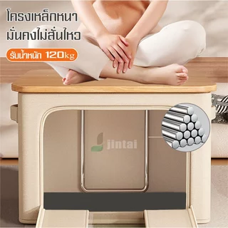 กล่องเก็บของพับได้ 1 ชิ้น ทำจากผ้าอ๊อกฟอร์ด หลายฟังก์ชันพร้อมหน้าต่างที่เห็นได้ สามารถซักมือได้ มีความจุใหญ่พกพาได้