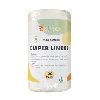ทิชชูเยื่อไผ่ แผ่นรองผ้าอ้อม 100แผ่น ทิชชูออแกนิค bamboo diaper liner
