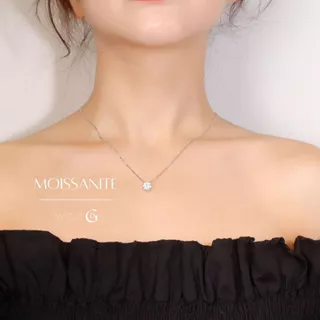 GLAMOR✨สร้อยเพชร Moissanite สร้อยเงินแท้พร้อมจี้ จี้เพชร สร้อยคอเพชร เม็ดใหญ่ ของขวัญให้คนที่รัก