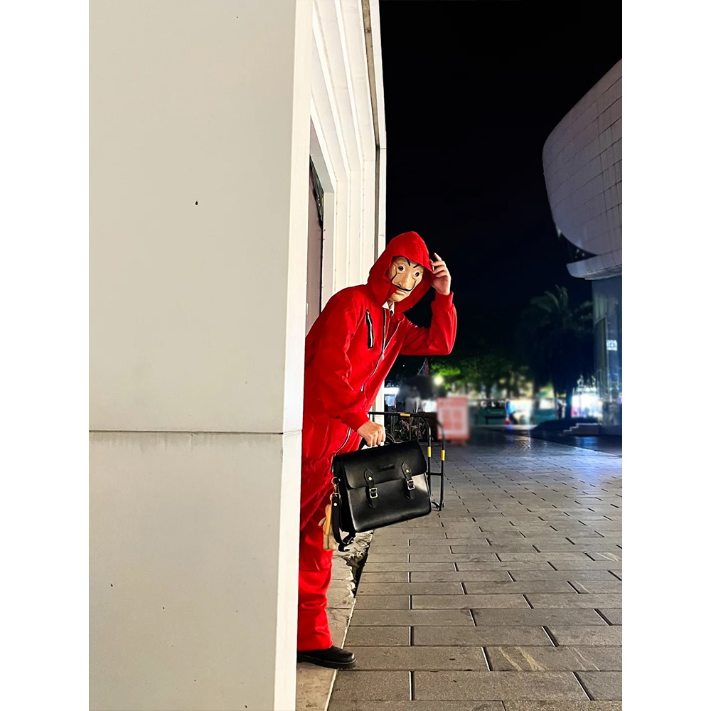 🔥🔥ชุดนักโทษ+หน้ากากฟรี La casa de papel Dali mask jump suit dali money heist ทรชนคนปล้นโลก