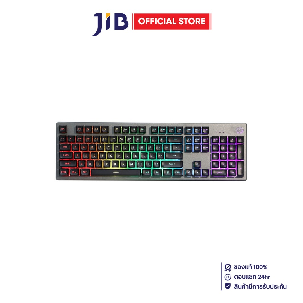 KEYBOARD (คีย์บอร์ด) HP K500F MEMBRANE SWITCH RGB EN/TH - BLACK