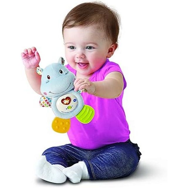 ของเล่นยางกัด Vtech Little Friendlies Happy Hippo Teether  มีเสียงมีไฟ ถอดซักได้