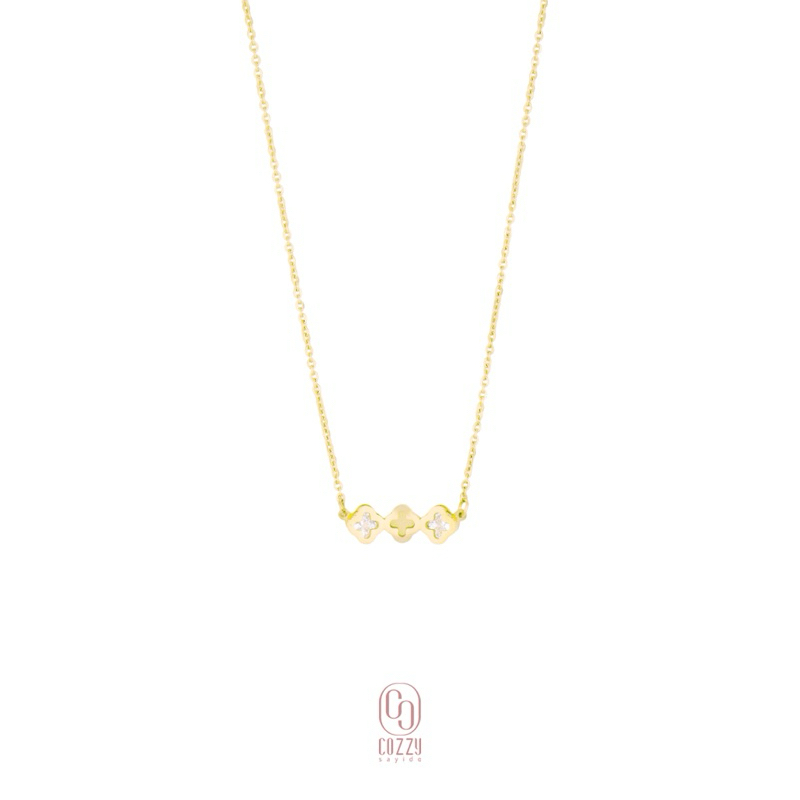 CozzySayido  สร้อยคอจี้ประดับเพชร สวยระยิบระยับ ตรงปก ใส่อาบน้ำได้ โดนน้ำหอมได้