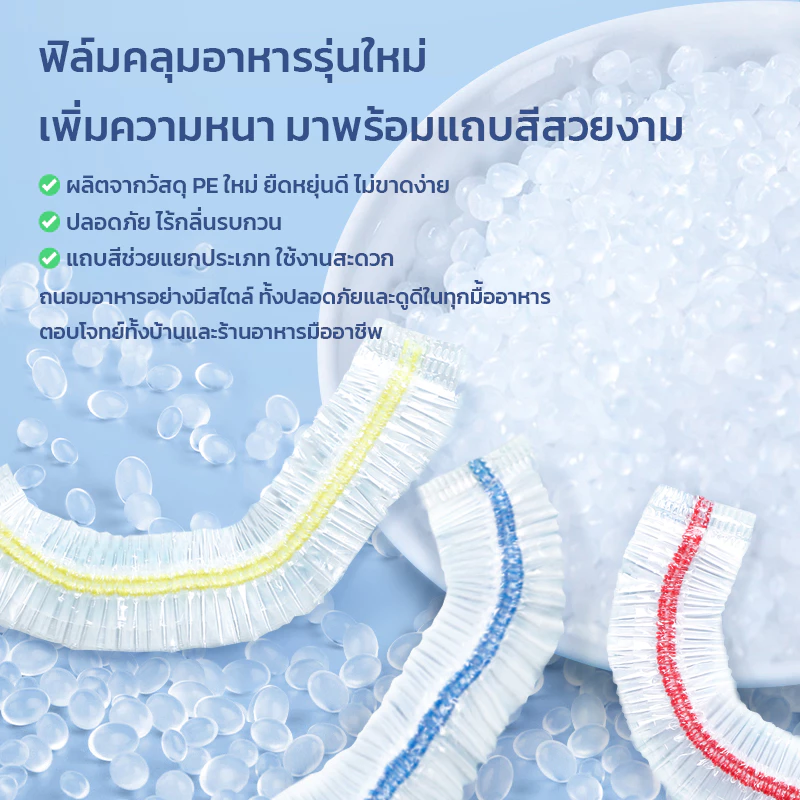 GRAREY ฟิล์มห่ออาหาร คุณภาพสูง ครอบอาหาร เก็บถนอมความสดของอาหาร ยืดหยุ่นระบายอากาศ แบบกล่องใช้สะดวก thumbnail 3