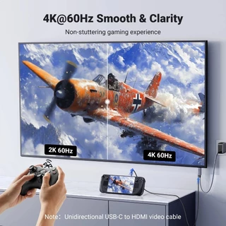 UGREEN USB-C to HDMI (4K/60Hz) Cable with PD 100W รองรับชาร์จเร็ว PD100W ยาว 2 M รุ่น 55330