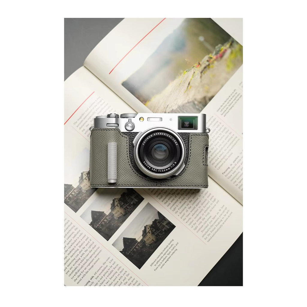 MR. Stone เคสหนังแท้สำหรับ Fujifilm X100VI เคสพร้อมกริ้ปกล้องฟูจิ X100VI