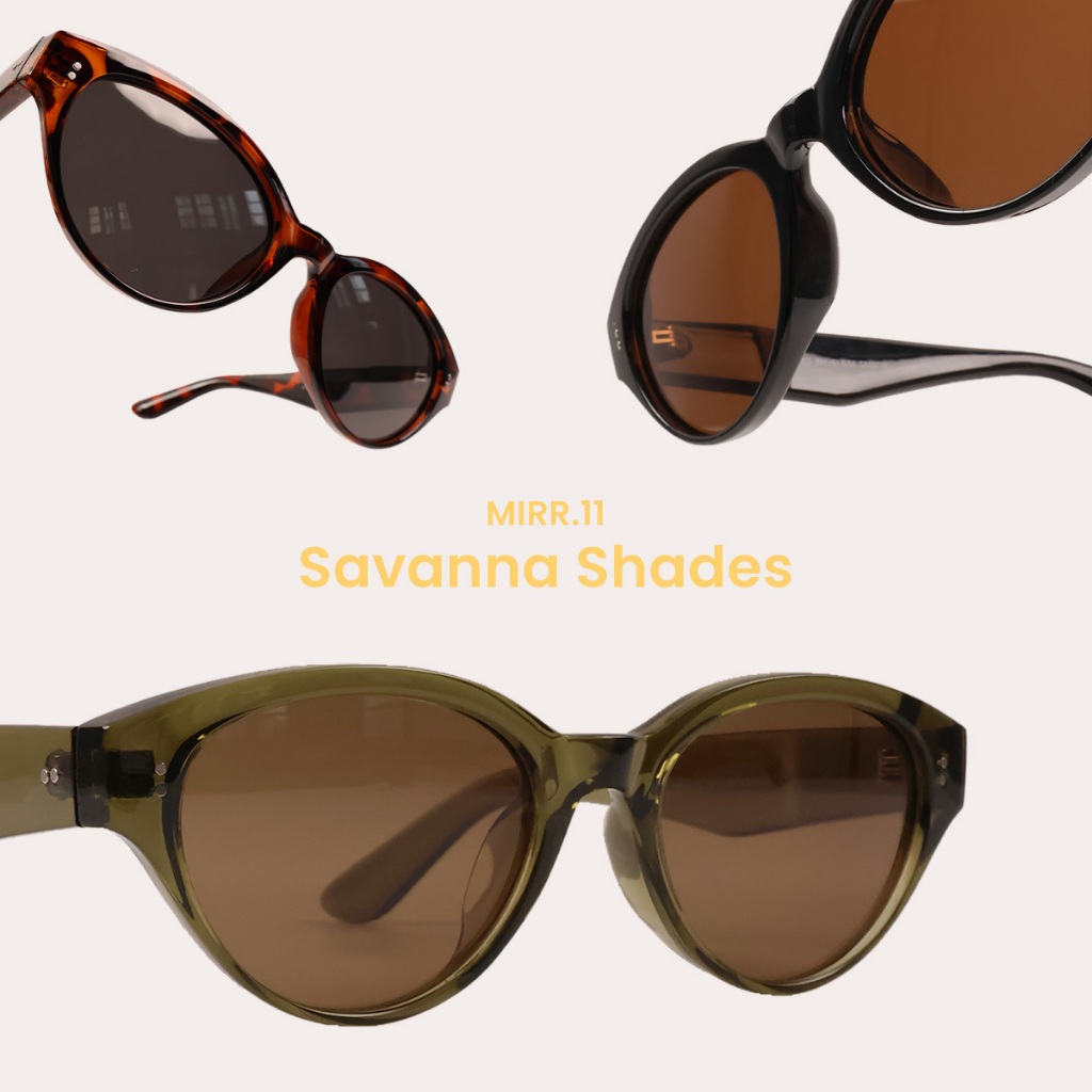 MIRR.11 Savanna Shades แว่นกันแดด ป้องกันแสง UV400 เลนส์ Polarized เปลี่ยนแว่นฟรีถ้าใส่ไม่เข้ารูปหน้า