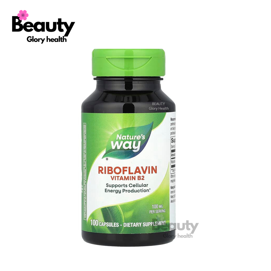 Nature's Way, Riboflavin, Vitamin B2, 100 mg, 100 Capsules