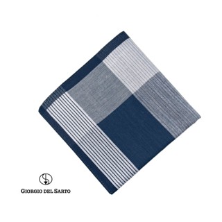 GIORGIO DEL SARTO Handkerchief Grey-Blue ผ้าเช็ดหน้าสีเทาน้ำ…