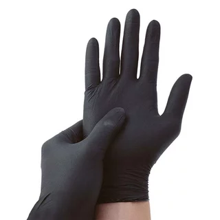 Super Black Lite(100 ชิ้น/กล่อง)ถุงมือยางไนไตรล์สีดำ หนา 4 mil. | ทำอาหาร | ร้านอาหาร | คาเฟ่
