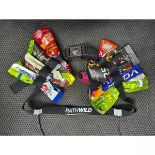 PATHWILD Belt BIB (Black) เข็มขัดสำหรับติดบิบ เบอร์วิ่ง ปรับกระชับได้ตามรอบเอว ใส่ได้ทุกไซส์ มีช่องใส่เจล 8 ช่อง
