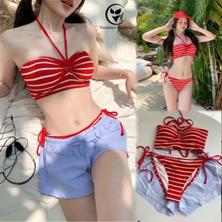 ส่งไวจากไทย🍓ชุดว่ายน้ำบิกินี่ เกาะอก ผูกคอ รุ่นใหม่ โชว์หลัง…