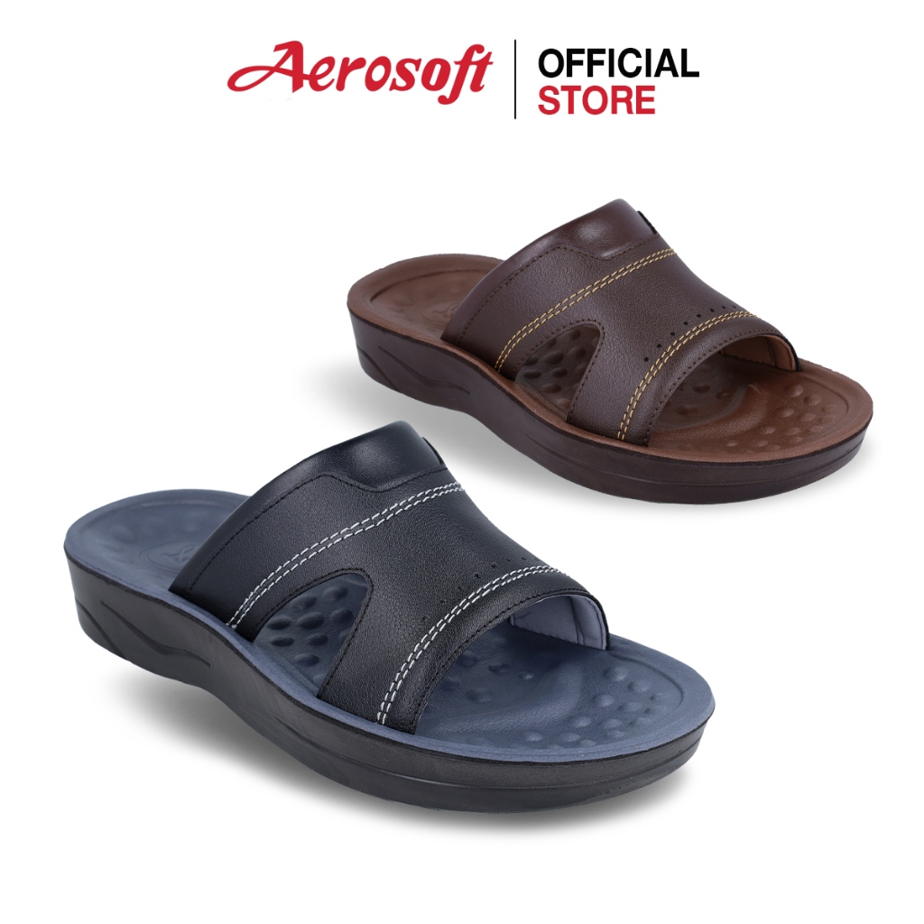 Aerosoft (แอโร่ซอฟ)  รองเท้าแตะผู้ชาย แบบสวม นิ่มๆ เพื่อสุขภาพ รุ่น SM3040