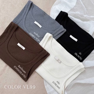 VL99 Lina Tank Top เสื้อกล้ามผ้าร่อง ป้าย VILA