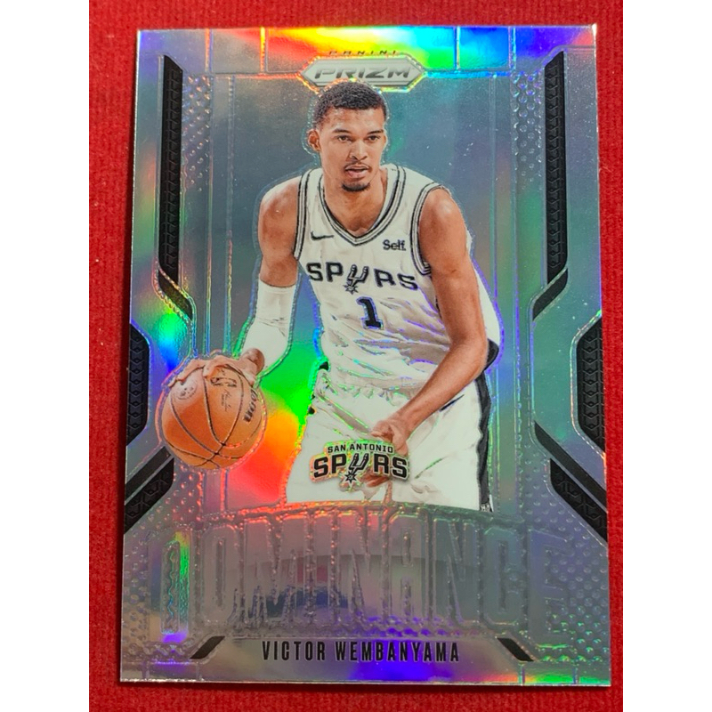 2024-25 Panini Prizm Victor Wembanyama Wemby Dominance - Silver Prizm #7 - Spurs