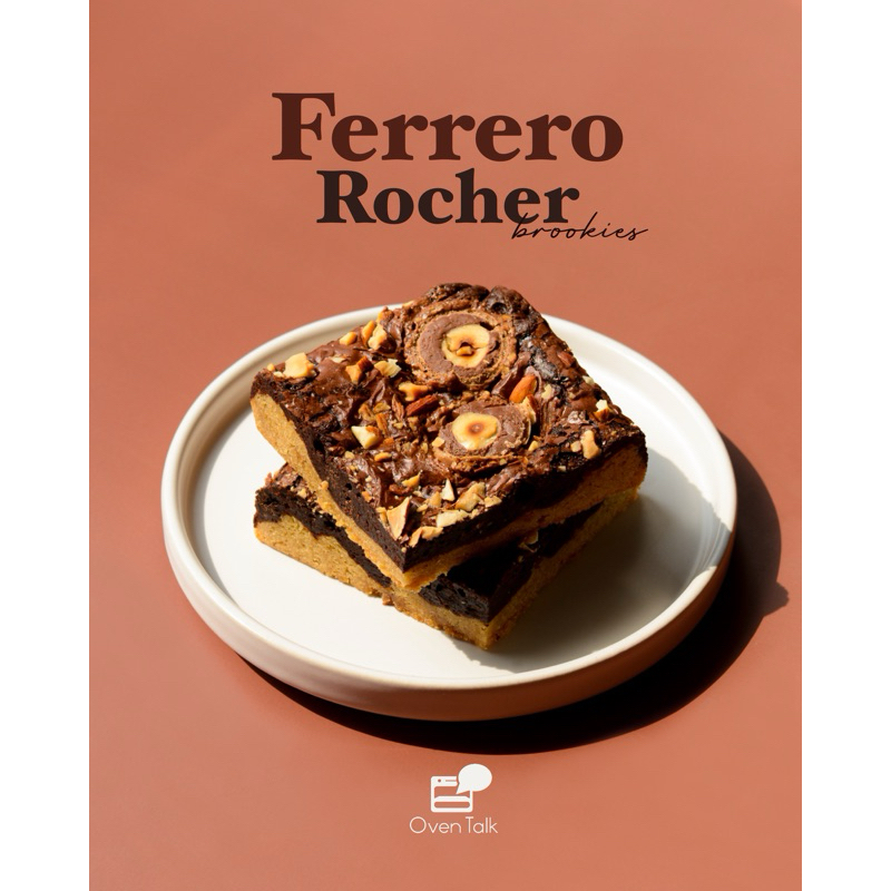 Ferrero Rocher Brookie ขนาด 3x3 นิ้ว | Oven Talk