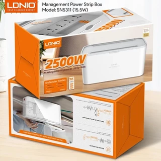 ของแท้100% LDNIO SN5311 ปลั๊กไฟ Power Strip Management 5 Port & 3USB กล่องปลั๊กพ่วง รางปลั๊กไฟ สายทอง