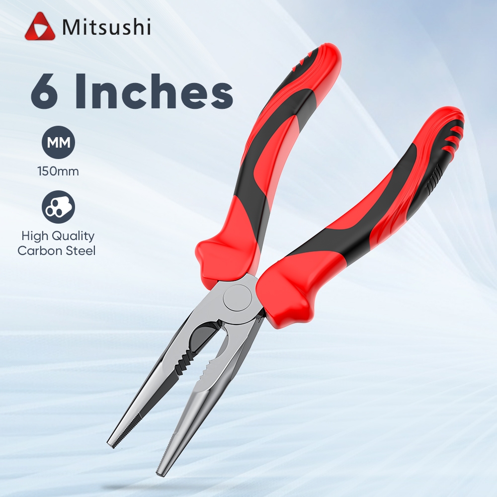 Mitsushi คีม ขนาด 6 /8 นิ้ว  คีมปลายแหลม คีมตัดมาตรฐาน คีมตัด/เครื่องมือคีม