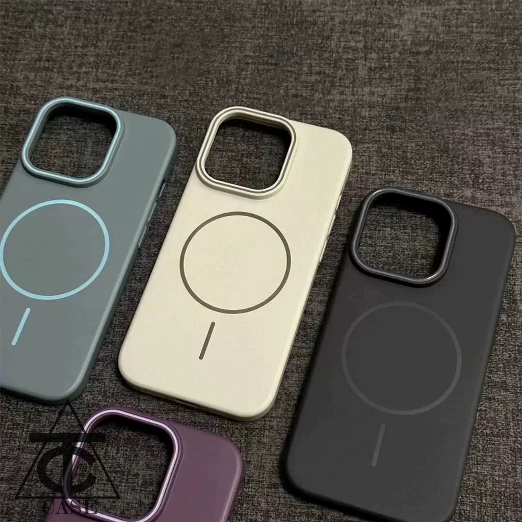 เคสแข็ง PC เคลือบด้านเป็นมิตรต่อผิวหนัง เคสโทรศัพท์ชาร์จแม่เหล็กสำหรับ iPhone 16 Pro Max 11 12 13 14 15promax เคสไอโฟน