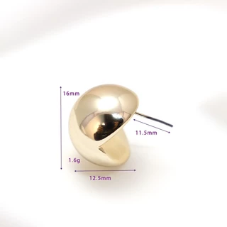 ต่างหูทอง earring ตุ้มหูห่วง ประเภทลูกบอล ต่างหูห่วง หรูหรา jewelry accessories สําหรับผู้หญิง สําหรับผู้หญิง 92.5%เข็มเ