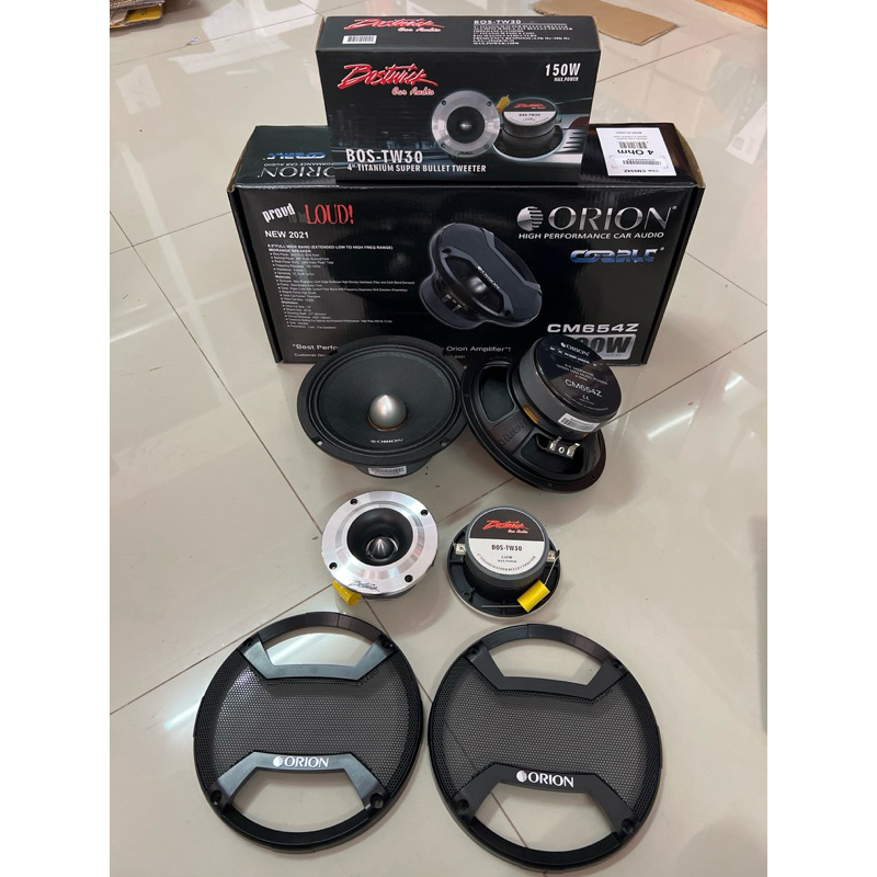 ชุดละ 4995บาท ลำโพงกลาง6.5“ Orion cm654z 2ดอก แหลมจาน 2ดอก ลำโพงติดรถยนต์