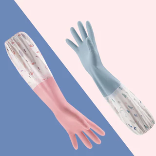 ถุงมือล้างจาน ถุงมือทำความสะอาด วัสดุยาง ซิลิโคนไม่แตกง่ายใช้งานสะดวก กันน้ำ G3304