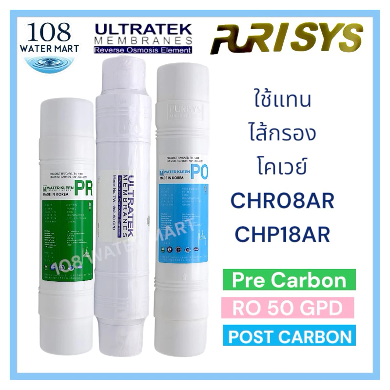 ชุดไส้กรอง RO 3 ชิ้น สำหรับ Coway CHR08AR/CHR03AR/L/CHP18AR thumbnail 3