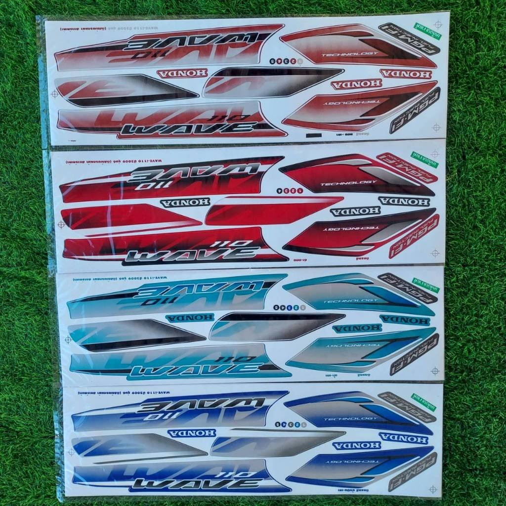 สติ๊กเกอร์ติดรถ Wave-110i ปี 2009 รุ่น 6 เวฟ 110i ( ดิสเบรคหน้า สตาร์ทเท้า )