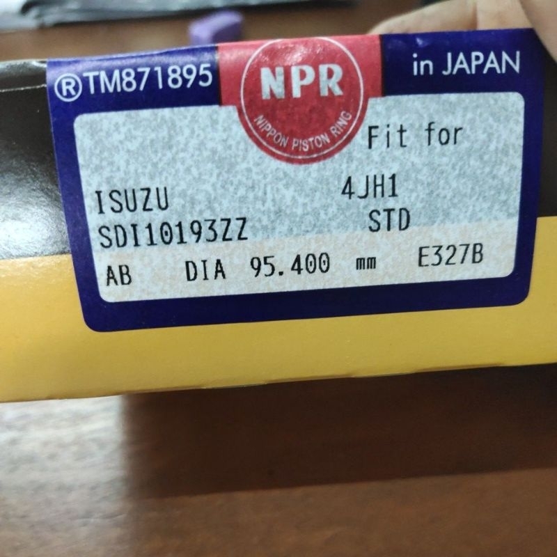 แหวนลูกสูบ ISUZU 4JH1 (STD)