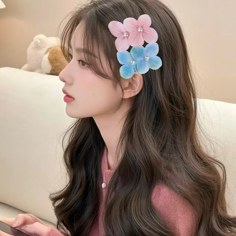 กิ๊บติดผมกล้วยไม้สไตล์โบฮีเมียน ฟาแลนนอปซิส ดอกไม้ริมทะเล กิ๊บแฟชั่นกล้วยไม้ด้านเรียบ