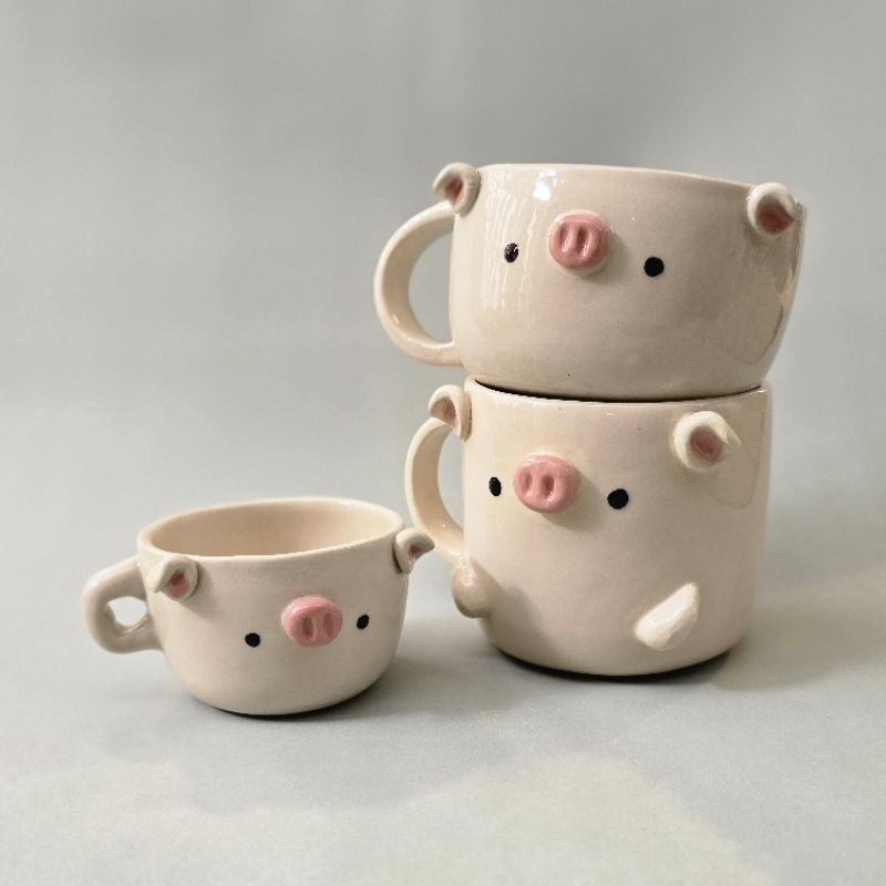 แก้วกาแฟ แก้วมัค ลายหมู แก้วหมู หมู ของขวัญน่ารัก สัตว์เลี้ยง สัตว์ต่างๆ พร้อมส่ง