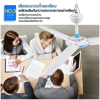 พัดลมมินิเพดาน 3 ใบพัด พัดลมเพดาน พัดลมแขวน สายไฟยาว1.8 เมตร ประหยัดไฟ พัดลมแขวนไล่แมลงวัน ขับไล่แมลงวันและแมลง