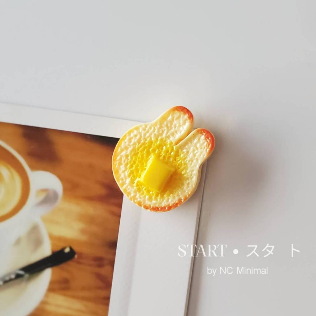 START • スタ−ト STM1007 Bunny Toast Magnet พร้อมส่ง แม่เหล็กติดตู้เย็น รูปบันนี่โทสต์ เรซิ่นจิ๋ว ติดตู้เย็น ติดบอร์ด ล็อคเก - รูปที่ 3